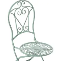 Beliani 2er-Set Gartenfaltstühle aus Metall, grün, Trenno