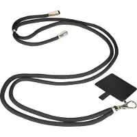 Avizar , FlexWeave verstellbare Smartphone Nylonkette 80cm Karabinerhaken, Schwarz