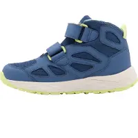 Jack Wolfskin Wanderschuh "WOODLAND 2 TEXAPORE MID VC K", Jungen, Gr. 36, blau (evening sky), Synthetik, Textil, Schuhe Wanderschuh, wasserdicht, Trekkingschuh