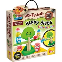 Lisciani 105397 - Geschicklichkeitsspiel - Montessori Happy Birds Gleichgewichtsspiel Balance