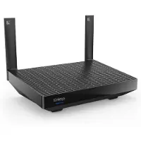 Linksys MR2000, Wi-Fi 6 (802.11ax), Dual-Band (2,4 GHz/5 GHz), Ethernet/LAN, Schwarz, Tabletop-Router