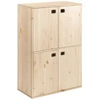 Astigarraga Massivholz-kiefernschrank Mit 4 Türen
