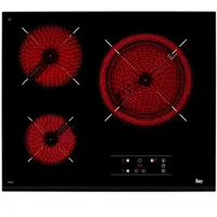 Teka TZ6315, Schwarz, Integriert, Glaskeramikkochfeld, Glas, 3 Zone(n), 3 Zone(n)