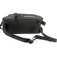 Wiltec Gepäckträgertasche schwarz, Fahrradtasche Gepäckträger 8 l Stauraum, Gepäcktasche mit Tragegurt, Fahrrad Tasche wasserresistent mit Reflektoren