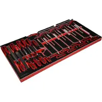 Ks Tools T-Griff-Winkelstiftschlüssel- - und Feilen-Satz in Schaumstoffeinlage, 28-tlg - 813.0028