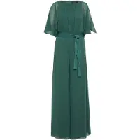 Vera Mont Jumpsuit "Jumpsuit mit Bindegürtel", Damen, Gr. 40, EURO, braun (schwarz emerald), Obermaterial: 100% Polyester PES., Overalls Jumpsuit
