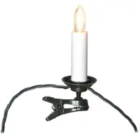 Konstsmide Weihnachstdekoration, LED Baumkette mit 16 funkelnden Topbirnen, bernsteinfarbene Dioden, One String- grünes Kabel, für den Innenbereich