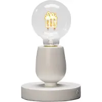 Konstsmide LED Tischleuchte "Geschenk, Weihnachtsdeko", weiß, H: 19,5cm, 1 Stk., Leuchten, mit 6h Timer, 1 bernsteinfarbene Diode, LED Tischleuchte