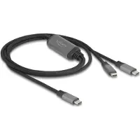 DeLOCK 81271, 1,2 m, USB C, 2 x USB C, Schwarz, Grau