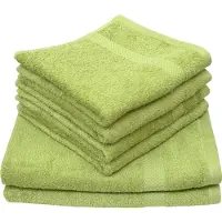 Dyckhoff Handtuch Set "Planet", grün, 6 Stk., Frottier, Frottier, Obermaterial: 100% Baumwolle, Handtuch-Sets, Handtuch Set, 4 Handtücher (50x100cm), 2 Duschtücher (70x140cm)