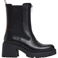 Pepe Jeans für Damen. PLS50550 Glen Desert Lederstiefel schwarz (41), 5 bis 8 cm, Reißverschluss, Lässig