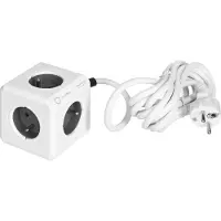 Allocacoc PowerCube Extended Type E, 1,5 m, Drinnen, Typ E, Grau, CE, KEMA FR, 5 AC-Ausgänge