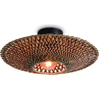 Konstsmide Deckenlampe Bali, Ø 44 cm, schwarz/natur, Bambus