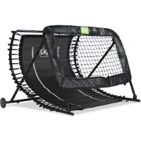 Exit Kickback Fußball Rebounder 124x90 cm, 7-fach verstellbar, mit Rädern, für Schuss, Pass und Kopfball im Garten und im Verein