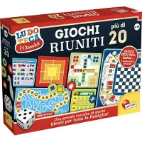 Lisciani Ludoteca Giochi Riuniti – Mehr als 20 Spiele (Italienische Ausgabe) – Brettspiel – – Ab 6 Jahren
