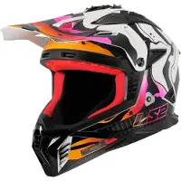 LS2 MX708 Fast II Wash Weiß Motocross Helm Größe L