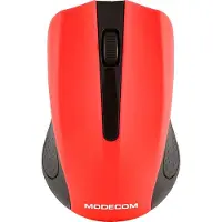 Modecom MC-WM9 Optische Funkmaus, Schwarz-Rot, 1200 DPI Sensor, USB Nano-Empfänger, kabellos für PC und Laptop