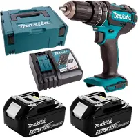 Makita DHP482RTJ Akku-Schlagbohrschrauber 2x5Ah 18V Li-Ion im Koffer