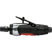 YATO PNEUMATISCHER GERADSCHLEIFER, 6-mm-SPINDEL, 25000 U/MIN, GESCHWINDIGKEITSREGLER, EINSTELLBARER LUFTAUSLASS YT-09632