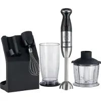 Gorenje Stabmixer HBC807QB, Handmixer, 0,5 l, Pulsfunktion, 1,3 m, 800 W, Schwarz, Edelstahl
