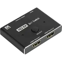 GOOD CONNECTIONS Alcasa HDMI Switcher, HDMI, Metall, Schwarz, 7680 x 4320, Daten, Gold