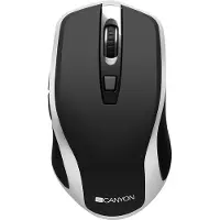 Canyon MW-19, Beidhändig, Optisch, RF Wireless, 1600 DPI, Schwarz, Silber