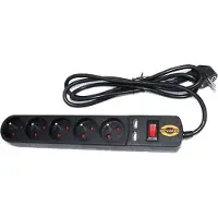 Orvaldi ORV5 3m USB Antispannungs-Steckdosenleiste 210J, 5 Steckdosen, 2x USB