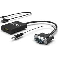 Inca IVTH-02, 0,2 m, HDMI Typ A (Standard), VGA (D-Sub), Männlich, Männlich, Weiß