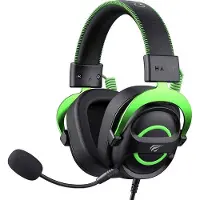 Havit H2002E, Kabelgebunden, 20 - 20000 Hz, Gaming, 298 g, Kopfhörer, Schwarz, Grün