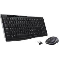 Logitech MK270, Volle Größe (100%), Kabellos, RF Wireless, QWERTY, Schwarz, Maus enthalten
