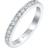 Elli Silberring "Ring Memoire Verlobung Kristalle 925 Silber" Gr. 50, weiß, Fingerringe, Damen, 50, Silber 925 (Sterlingsilber), Silberring