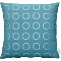 Apelt Dekokissen "Toro" Gr. 1, blau (türkis, kreise), B:45cm L:45cm, Kunstfaser, Polyester, Dekokissen_Sitzkissen_Kissenhüllen, Dekokissen, Kissenhülle mit Füllung, 1 Stück