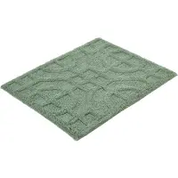 Kleine wolke Badematte "Mosaic, Badvorleger, Badezimmer Teppich", grün (maledivia), H:14mm, Baumwolle, Badematten, Badematte, Badteppich, Uni Farben, Hoch/Tief Effekt, reine Baumwolle