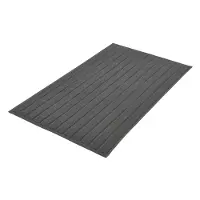 Kleine wolke Badematte "Strada", grau (schiefer), H:30mm, Baumwolle, Badematten, Badematte, Badteppich, Frottier-Qualität, Streifen Design