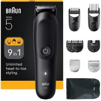 Braun Haarschneider "All-in-One Series 5, 9-in-1 Set" ultrascharfe Klinge, 120 Min Akku, SkinGuard-Technologie