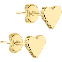 Liebeskind berlin Paar Ohrstecker "Schmuck Geschenk Edelstahl Ohrringe Herz", gold (gelbgoldfarben), Ohrringe, Damen, Edelstahl, Paar Ohrstecker