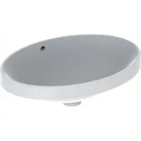 Geberit VariForm Einbauwaschtisch oval, 550x400mm, ohne Hahnloch, mit Überlauf, 500.717.01.2, Farbe: Weiß