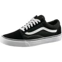 Vans Sneaker "Old Skool", Damen, Gr. 45, schwarz, Leder, Textil, Schuhe Sneaker, Topseller