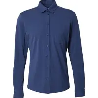 Blend Langarmhemd "Langarmhemd BHAlo", Herren, Gr. S, N-Gr, blau (marineblaus), Obermaterial: 96% Baumwolle CO. 4% Elasthan EL., Hemden Langarmhemd