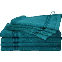 Dyckhoff Handtuch Set "Siena", grün (smaragd), 8 Stk., Walkfrottier, Walkfrottier, Obermaterial: 100% Baumwolle, Handtuch-Sets, Handtuch Set, in tollen Unifarben