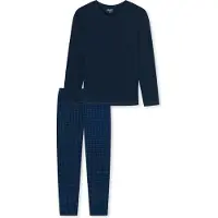 Schiesser Schlafanzug UNCOVER BY "Pyjama", Herren, Gr. 3XL, blau (dunkelblau), Obermaterial: 100% Baumwolle CO., Homewear-Sets Schlafanzug