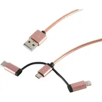 S-Conn S/CONN 14-50074, 1 m, USB A, Micro-USB B, USB 2.0, 0,48 Gbit/s, Roségold