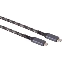 S-Conn S/CONN 14-75004, 1 m, USB C, USB C, USB 3.2 Gen 2 (3.1 Gen 2), 10 Gbit/s, Schwarz, Weiß