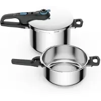Tefal Secure Trendy Schnellkochtopf 4L + 6L + Korb P2584301