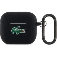 Lacoste Liquid Silicone Croc Logo Airpods 3 Hlle Schwarz Schwarz One Size