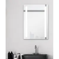 Talos Badspiegel "Light", silber (silberfarben), B:50cm H:70cm T:5cm, Spiegel, Badspiegel, in verschiedenen Größen erhältlich, energiesparend