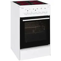 Exquisit ECM 5-4 Elektro-Standherd | Glaskeramik | Ober- / Unterhitze | Grill | Umluft | Weiß