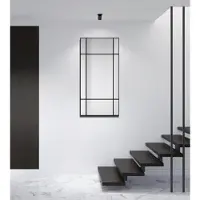 Talos Wandspiegel , schwarz, B:60cm H:120cm, Spiegel, Wandspiegel, dekorativer Spiegel mit Aluminiumrahmen, BxH: 60x120 cm
