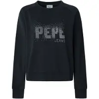 Pepe Jeans für Damen. PL581466 Luna Sweatshirt schwarz (M), Lässig, Baumwolle