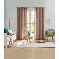 Otto Home Vorhang "Parry" Gr. 1, grau (kitt), B:140cm H:145cm, Polyester, Recyceltes Material, Gardinen, Vorhang, 2-er Set, blickdicht, monochrom, basic